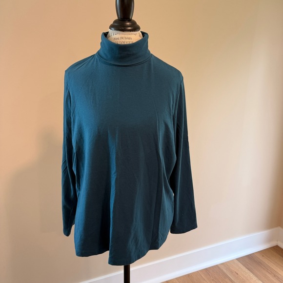 Susan Graver Tops - Susan Graver Women's Teal Super Soft Turtle Neck Size 1x